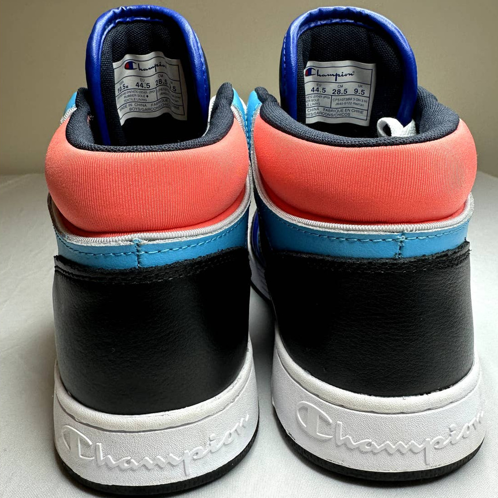 CHAMPION 3 ON 3 HI TOP MEN SNEAKERS BLACK MULTI COLOR NEW SIZE 10.5 - Picture 4 of 7